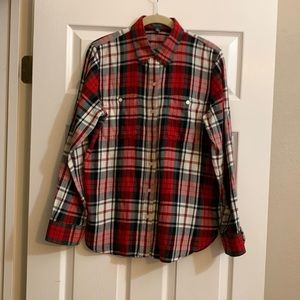 LRL Ralph Lauren Jeans Co Women’s Multi Color Plaid Flannel Shirt Size M